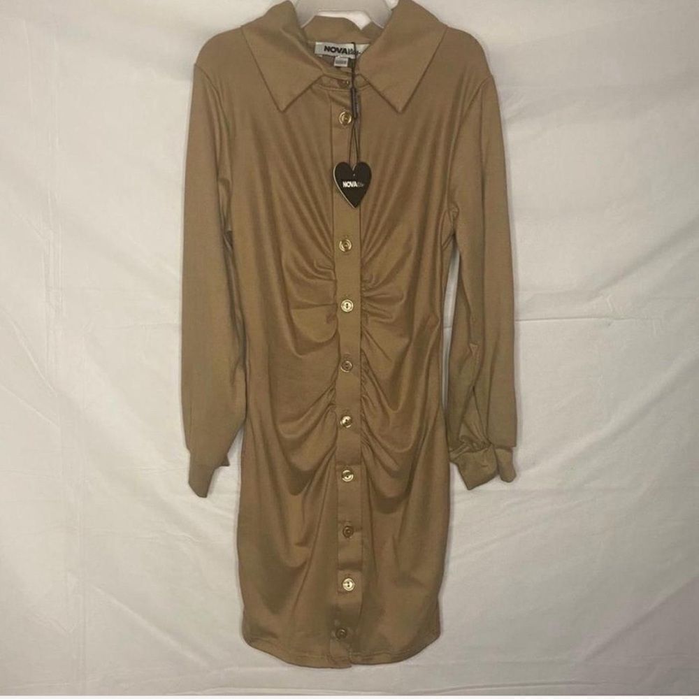 Fashion Nova Kids Ruched Shirt Dress Size 4